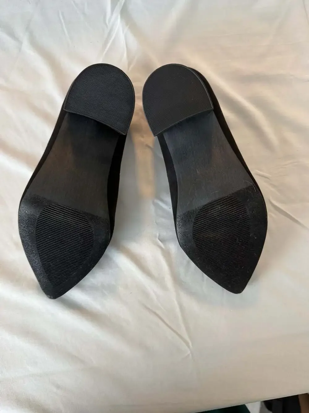 Torrid Black Suede Pointed Toe Block Heel Pump WW 8.5 - Picture 5 of 8